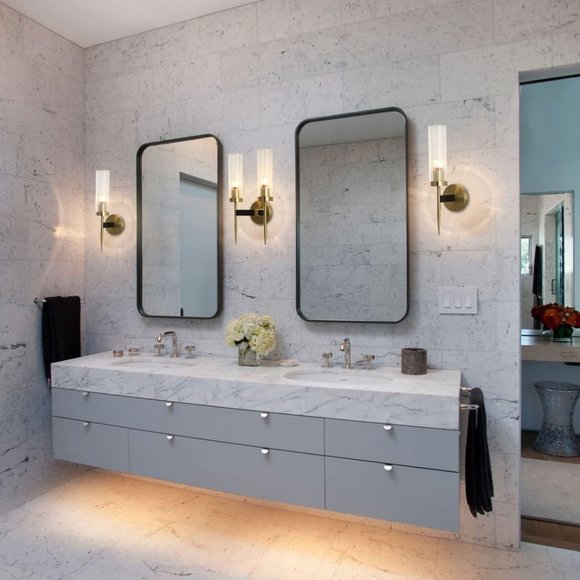 Mid-Century Modern Wall Sconce Indoor Wall Light Clear with Crystal Cylindrical - Picture 7 of 7